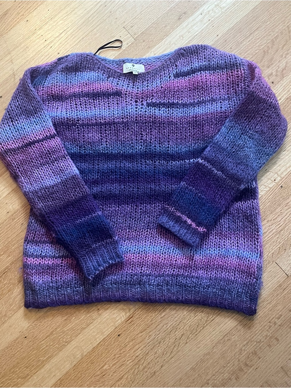 Cozy, Oversized Gradient Purple Italian wool blend Sweater